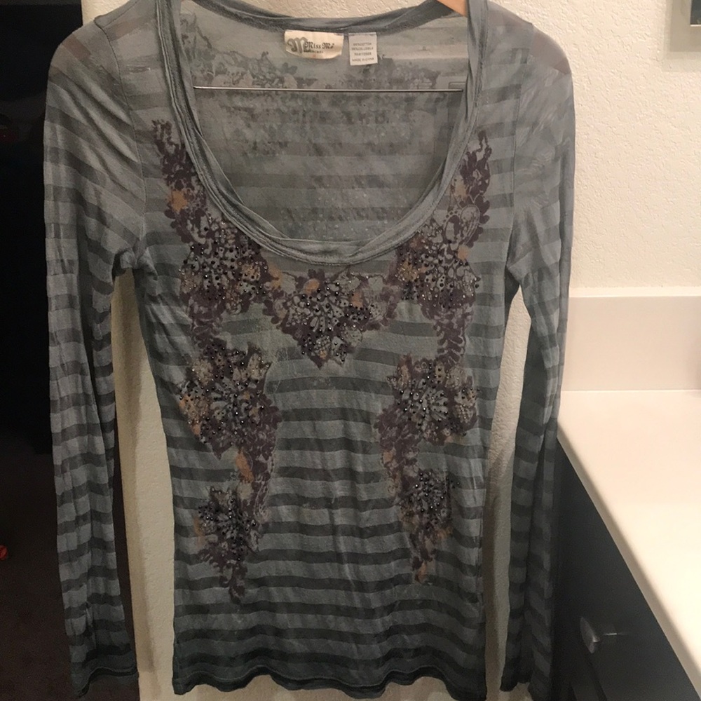 Miss Me Ombré Long Sleeve Top